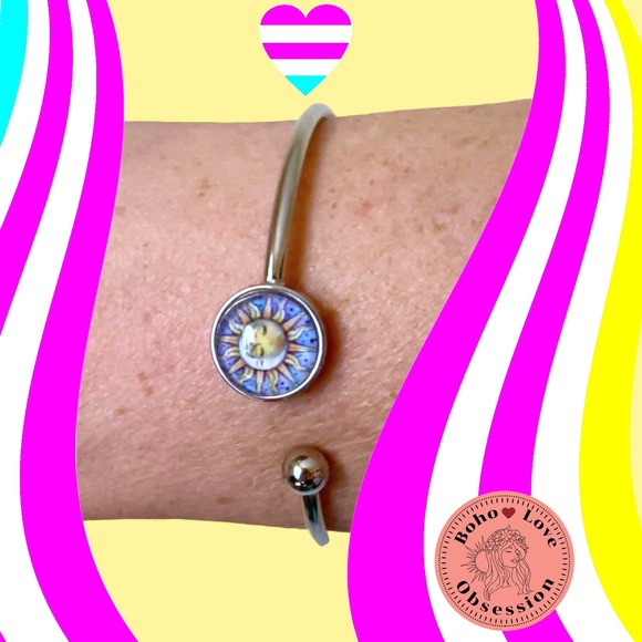 Aqua Moon Flexi-Cuff Bracelet - Picture 6 of 8